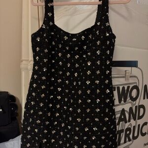 Storia Elegant Black Sequin Dress
